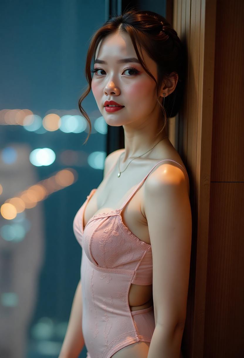 江岸灯火海报